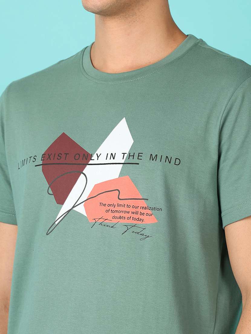 men short sleeves chest print t-shirt - 21519406 - Standard Image - 4