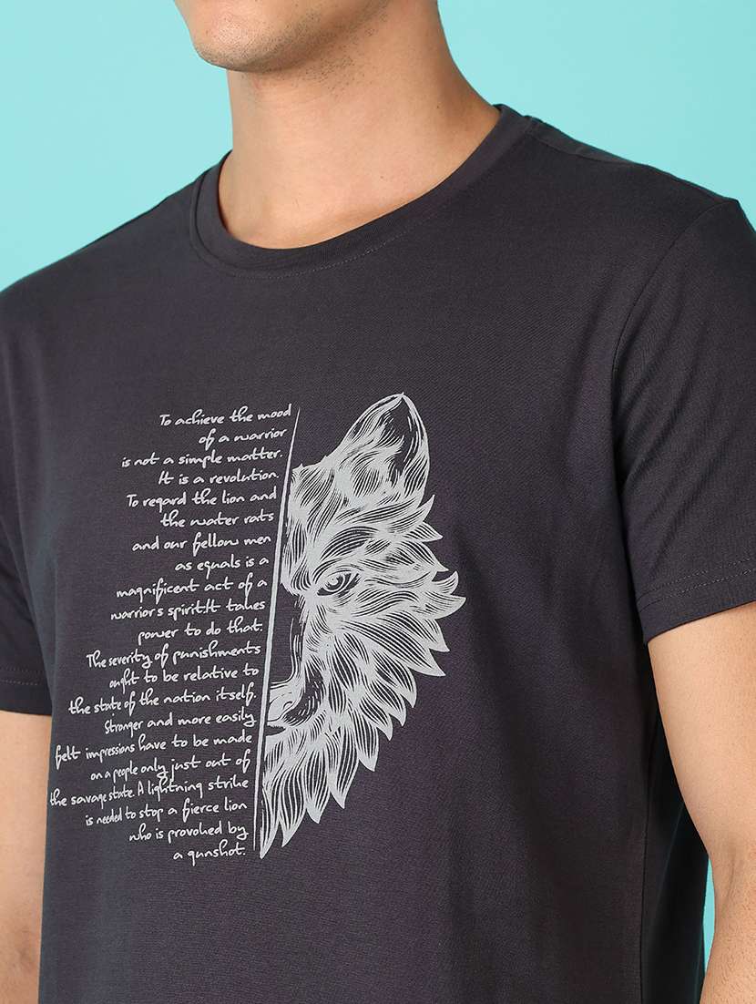 men short sleeves front print t-shirt - 21519407 -  Standard Image - 4