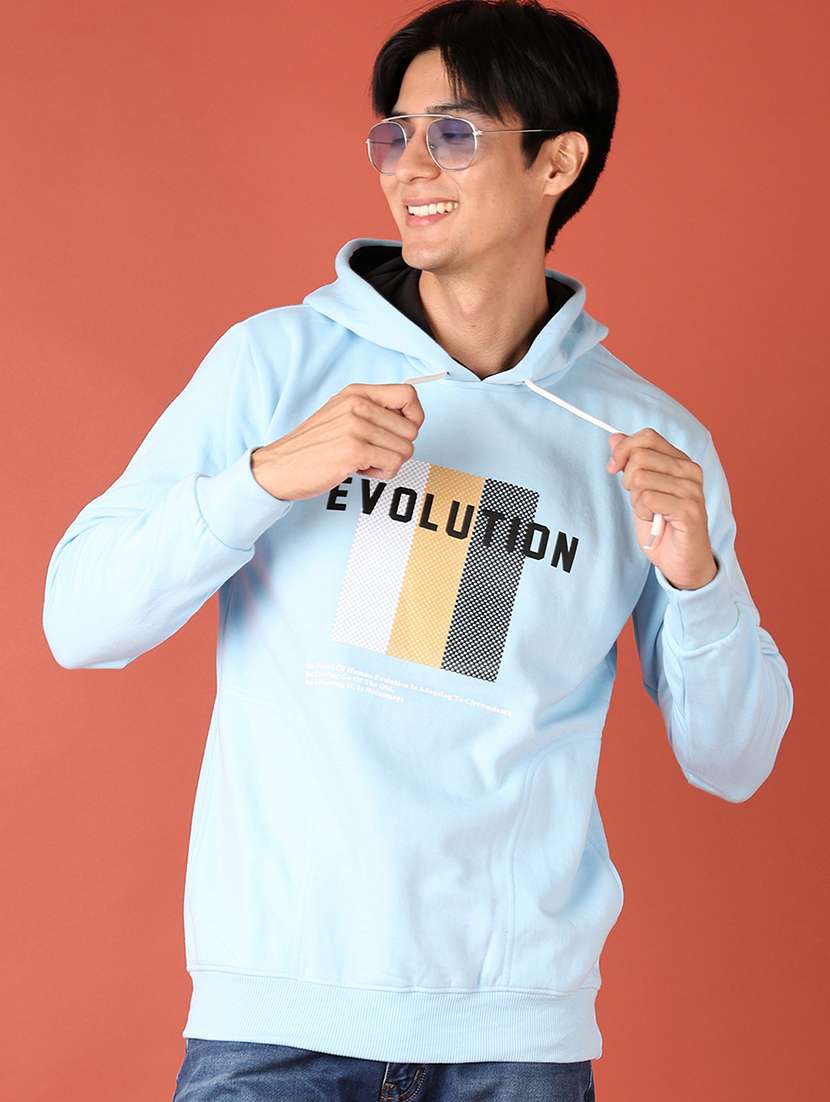 men front print hooded neck sweatshirt - 21519409 -  Standard Image - 1