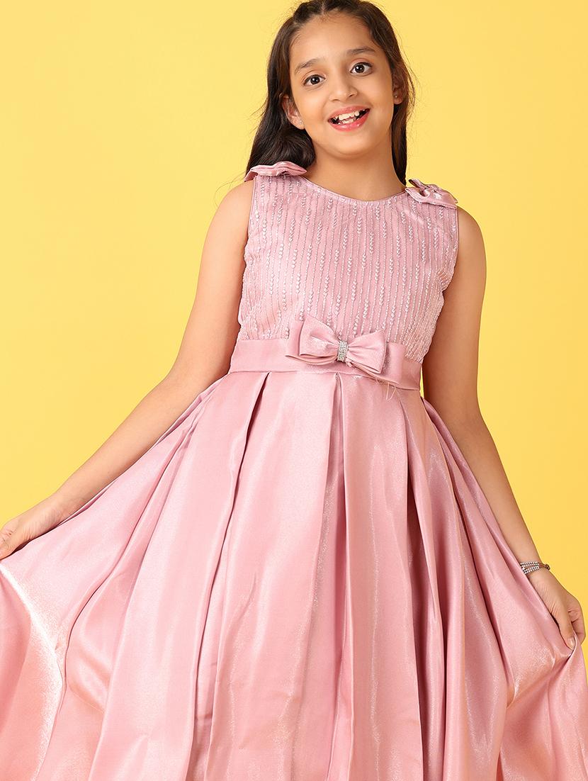 girls pink embroidered sleeveless frock - 21519440 - Standard Image - 4