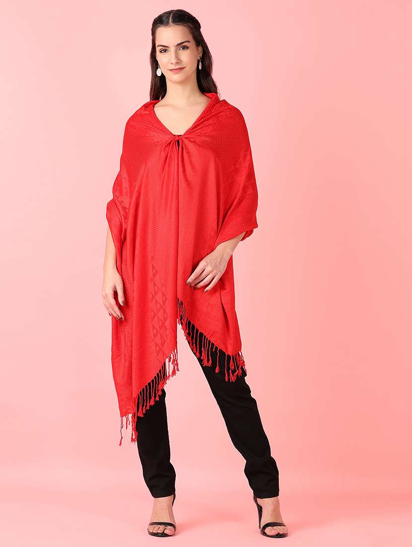 women self design winter stole - 21519451 -  Standard Image - 1