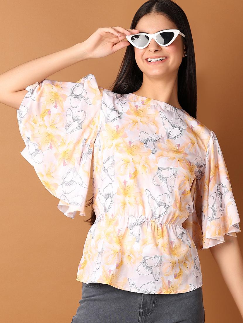 women floral printed round neck top - 21519516 -  Standard Image - 1