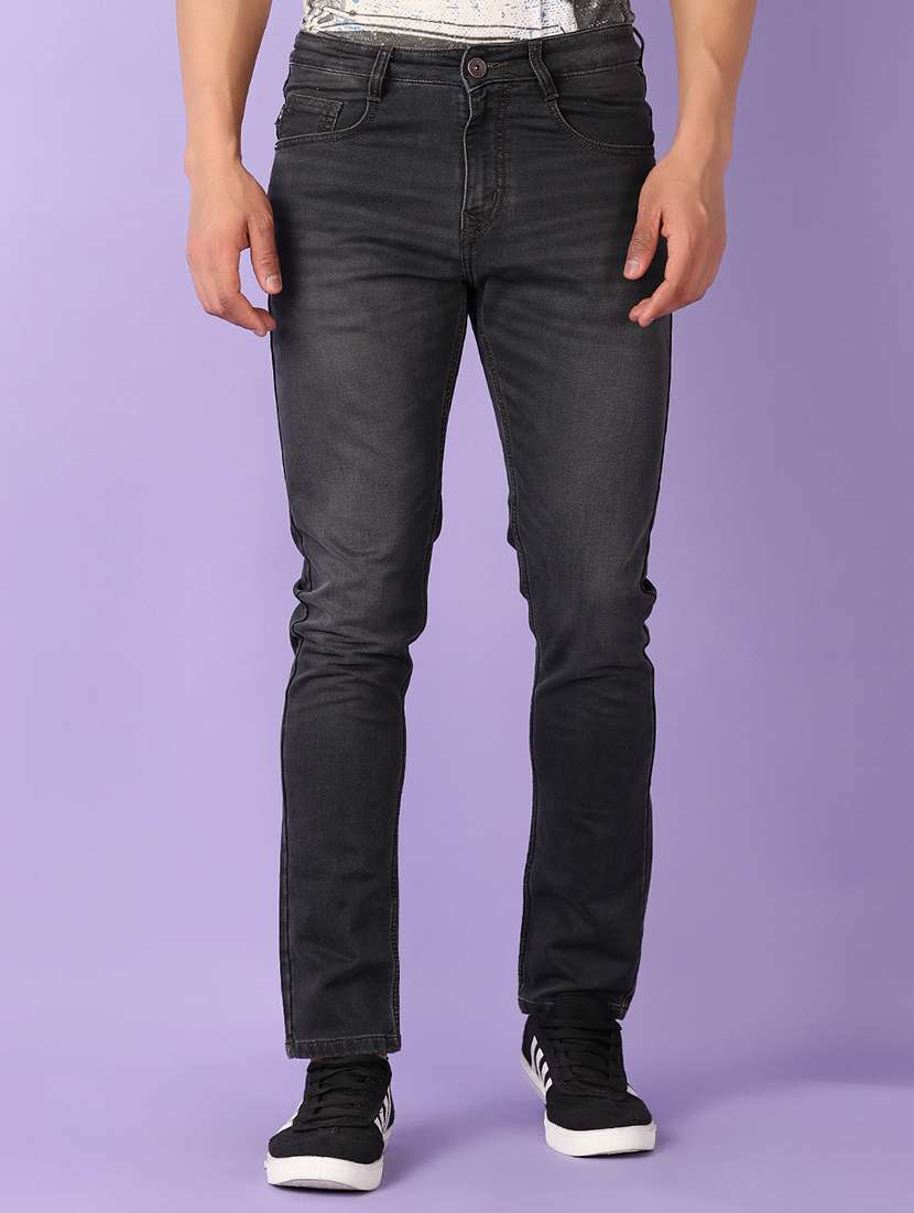 men solid mid rise slim fit jean - 21519561 -  Standard Image - 1