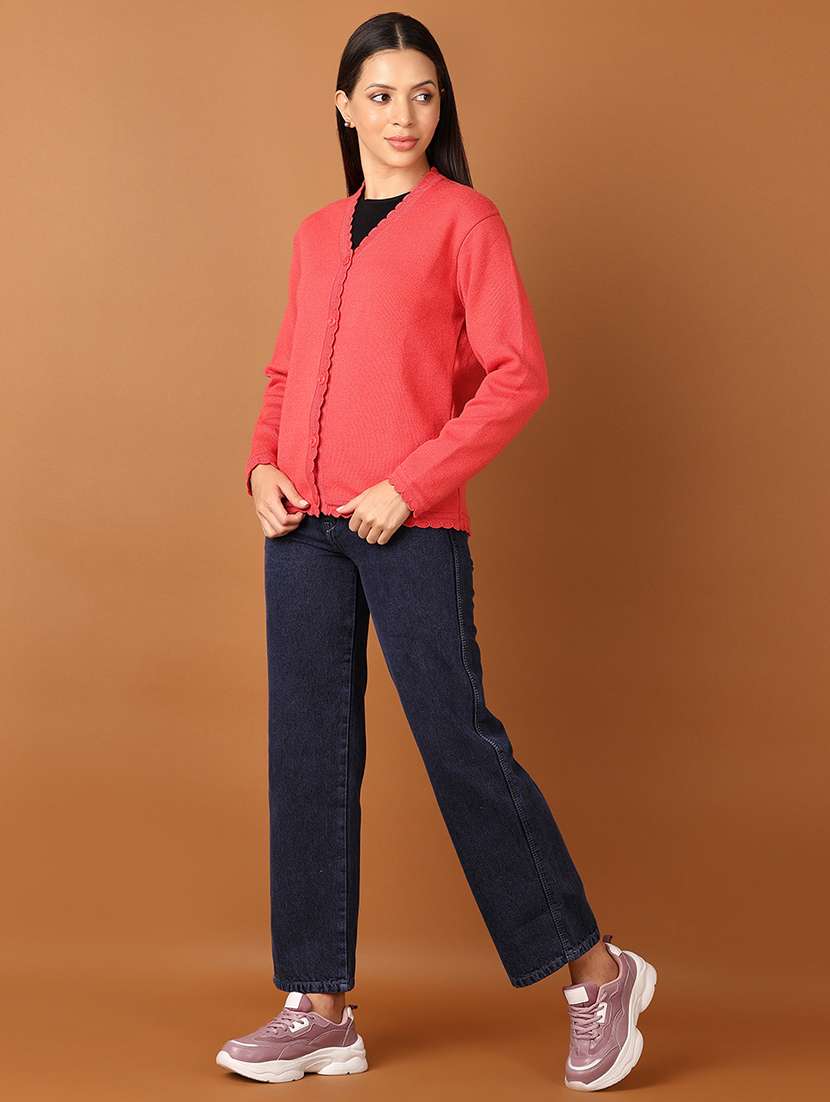 women self designed long sleeve cardigan - 21519750 -  Standard Image - 4