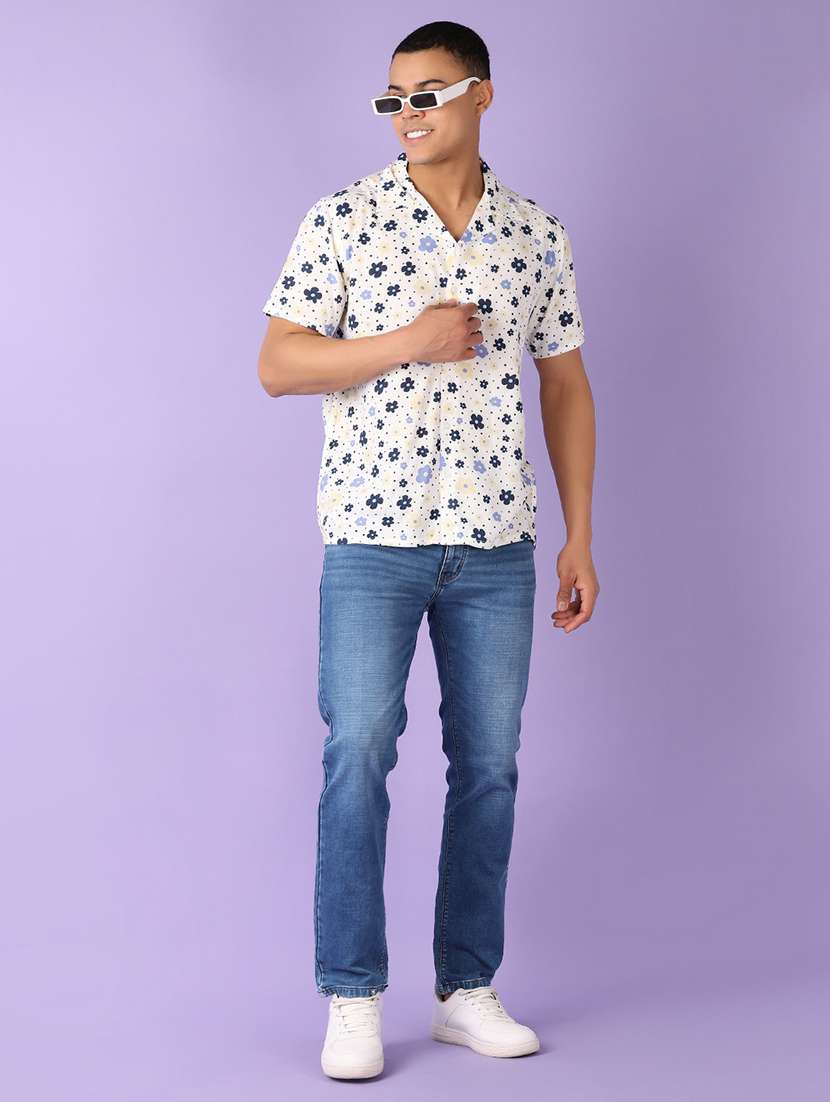 men printed short sleeves casual shirt - 21519753 -  Standard Image - 4