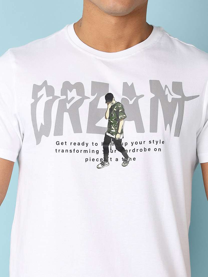 men short sleeves chest print t-shirt - 21519768 -  Standard Image - 4