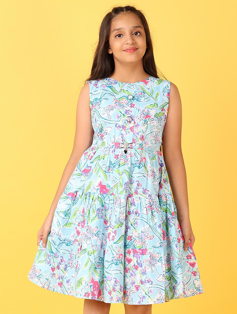 girls printed sleeveless cotton frock - 21519771 - Zoom Image - 0