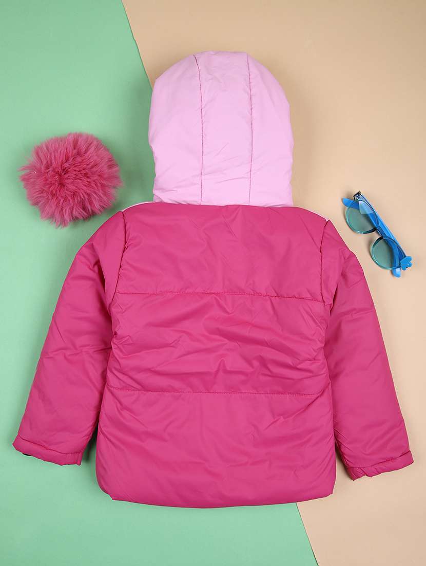girls long sleeves color block quilted jacket - 21519918 -  Standard Image - 1
