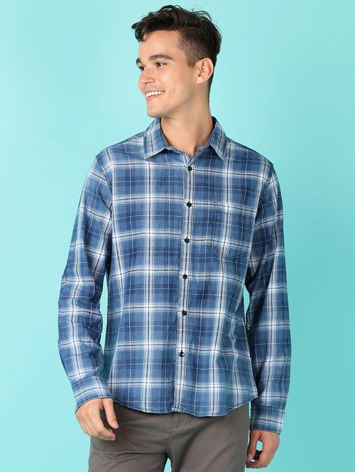 men checks long sleeve casual shirt - 21519942 -  Standard Image - 0