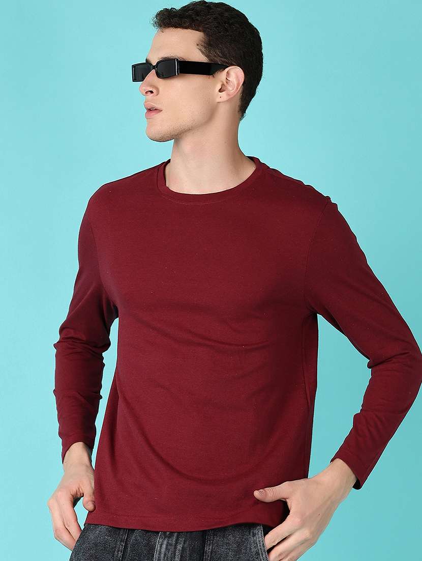 men solid long sleeves t-shirt - 21519968 -  Standard Image - 1