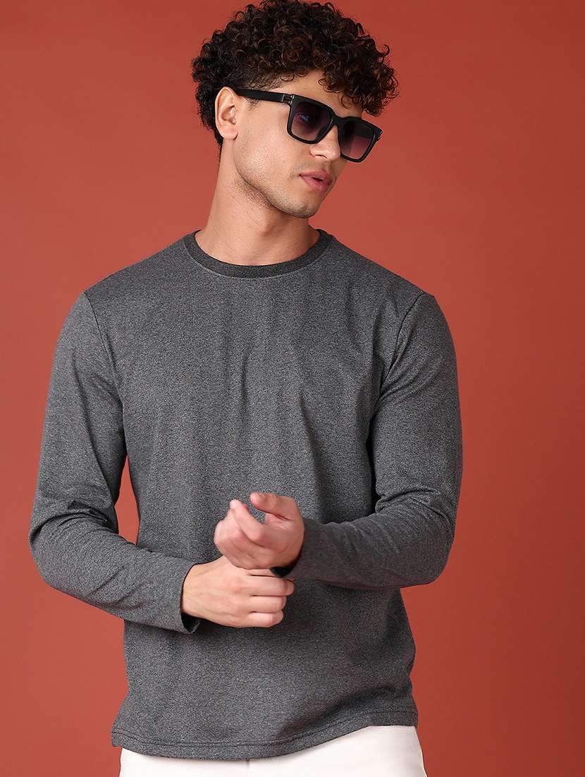 men solid long sleeves t-shirt - 21519972 -  Standard Image - 1