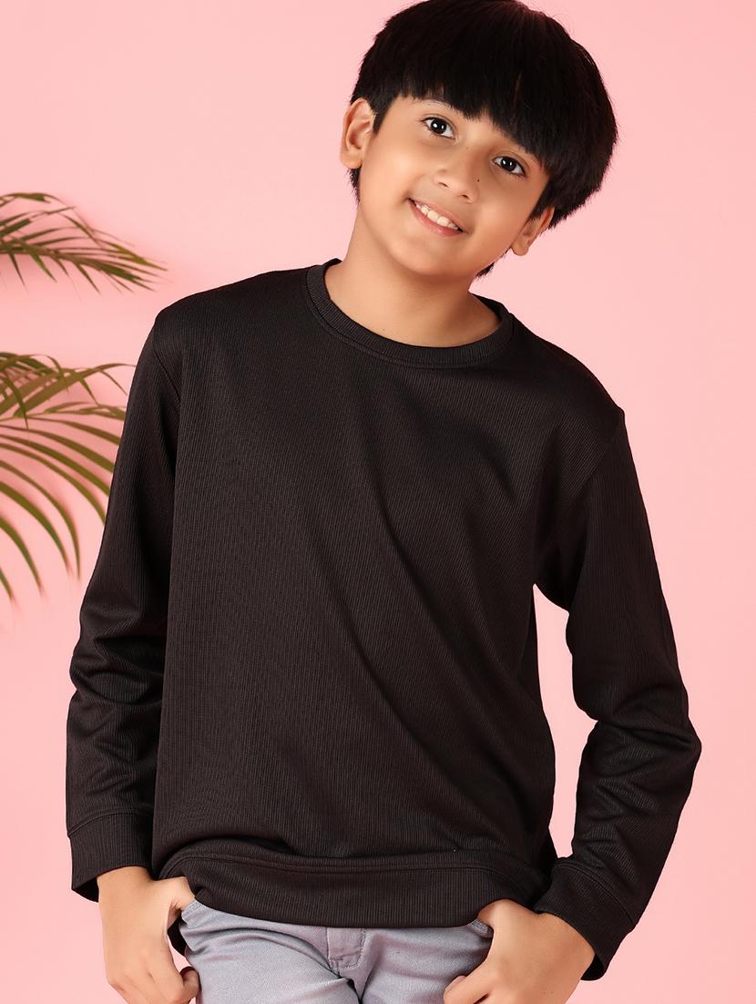boys long sleeves solid t-shirt - 21520027 - Standard Image - 4