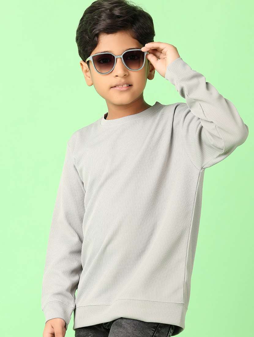 boys long sleeves solid t-shirt - 21520029 -  Standard Image - 1