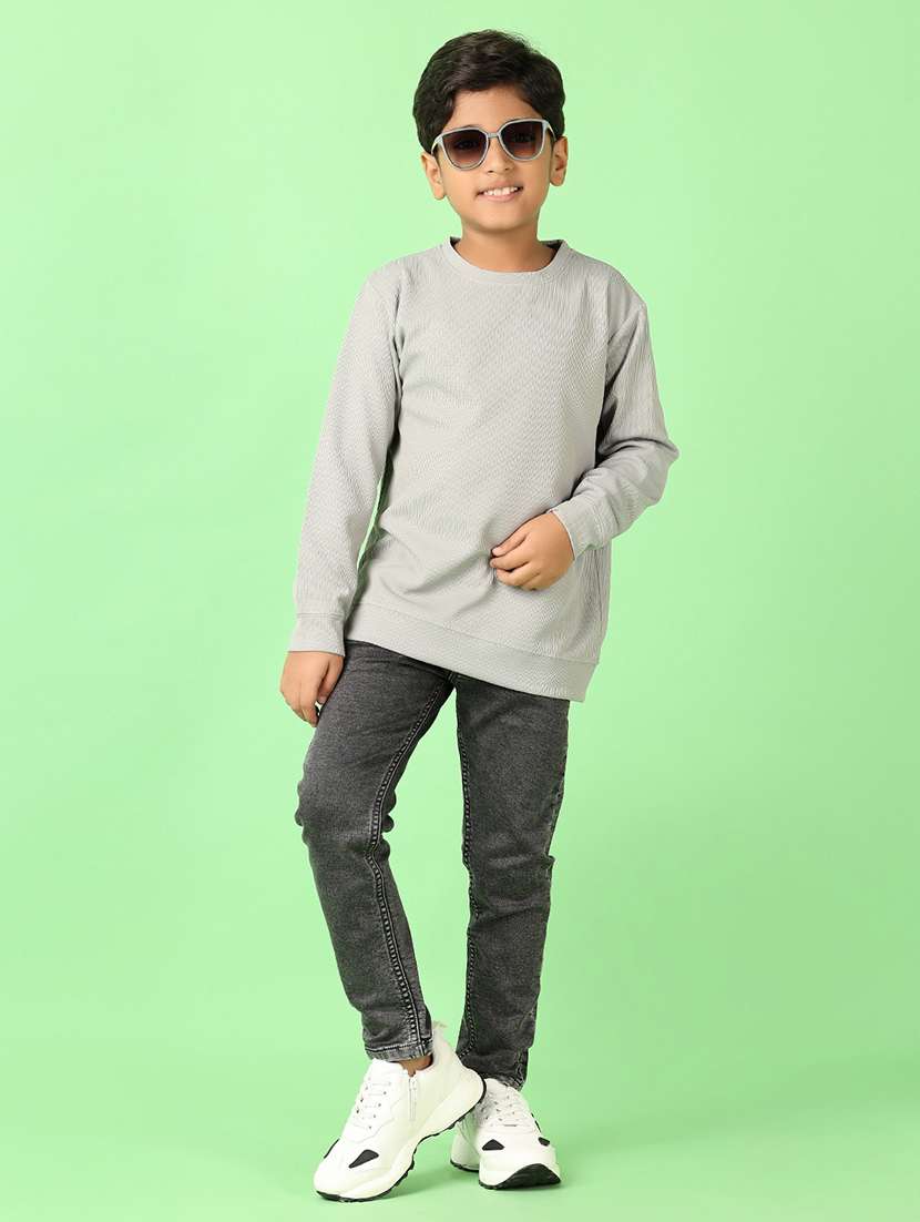 boys long sleeves solid t-shirt - 21520029 -  Standard Image - 4