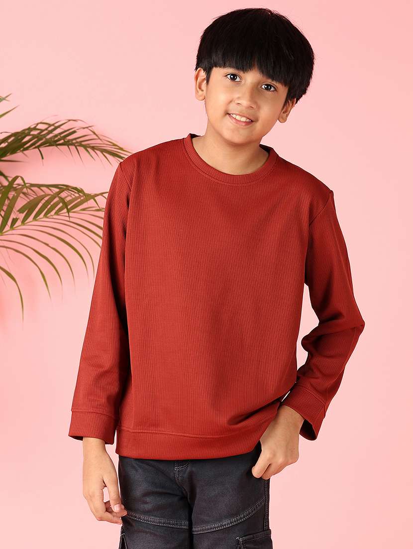 boys long sleeves solid t-shirt