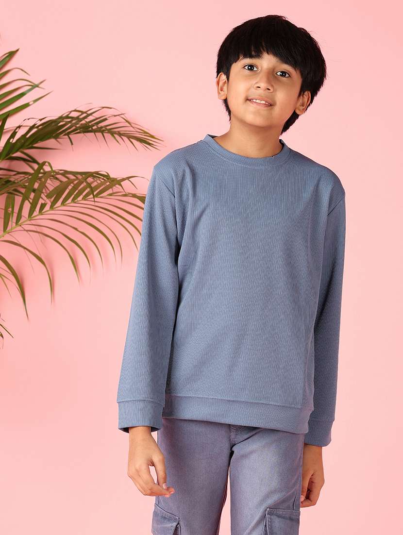 boys long sleeves solid t-shirt - 21520031 -  Standard Image - 1