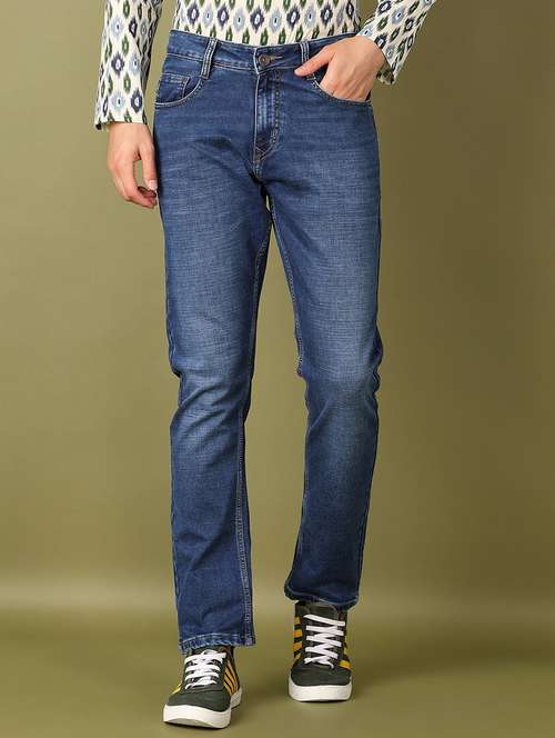 men mid rise plain jeans - 21520037 - Standard Image - 0