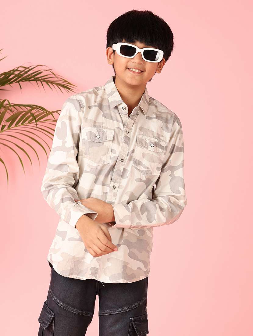 boys long sleeves printed shirt - 21520039 -  Standard Image - 1