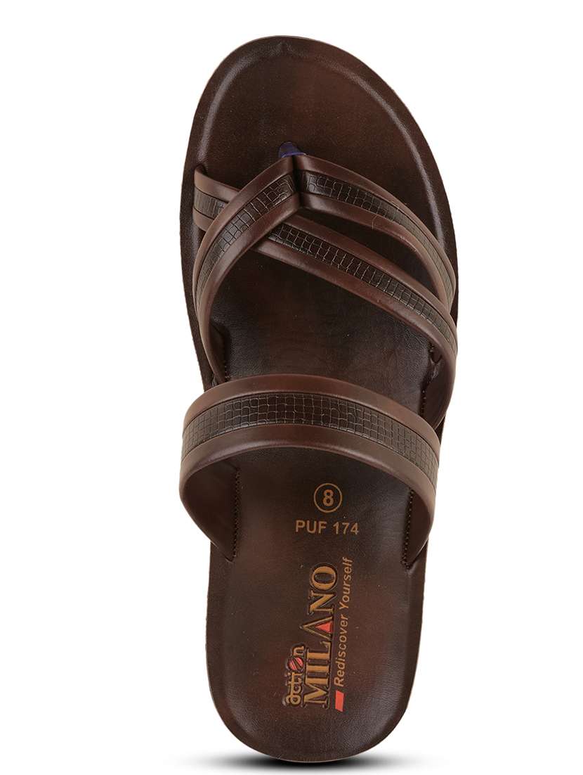 men solid slip on sandal - 21520332 -  Standard Image - 4