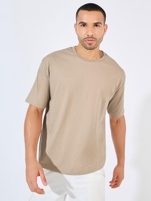 men plain short sleeve oversized t-shirt - 21520400 - Standard Image - 0