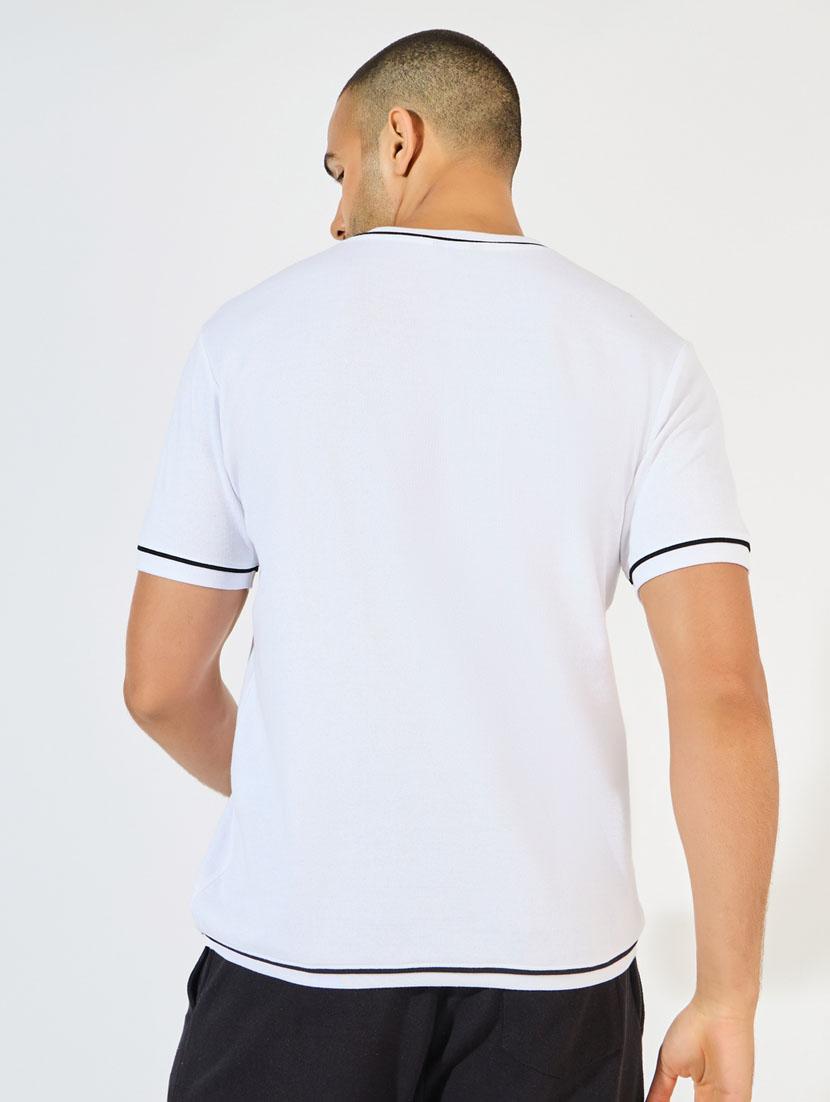 men solid regular fit short sleeves t-shirt - 21520407 - Standard Image - 1