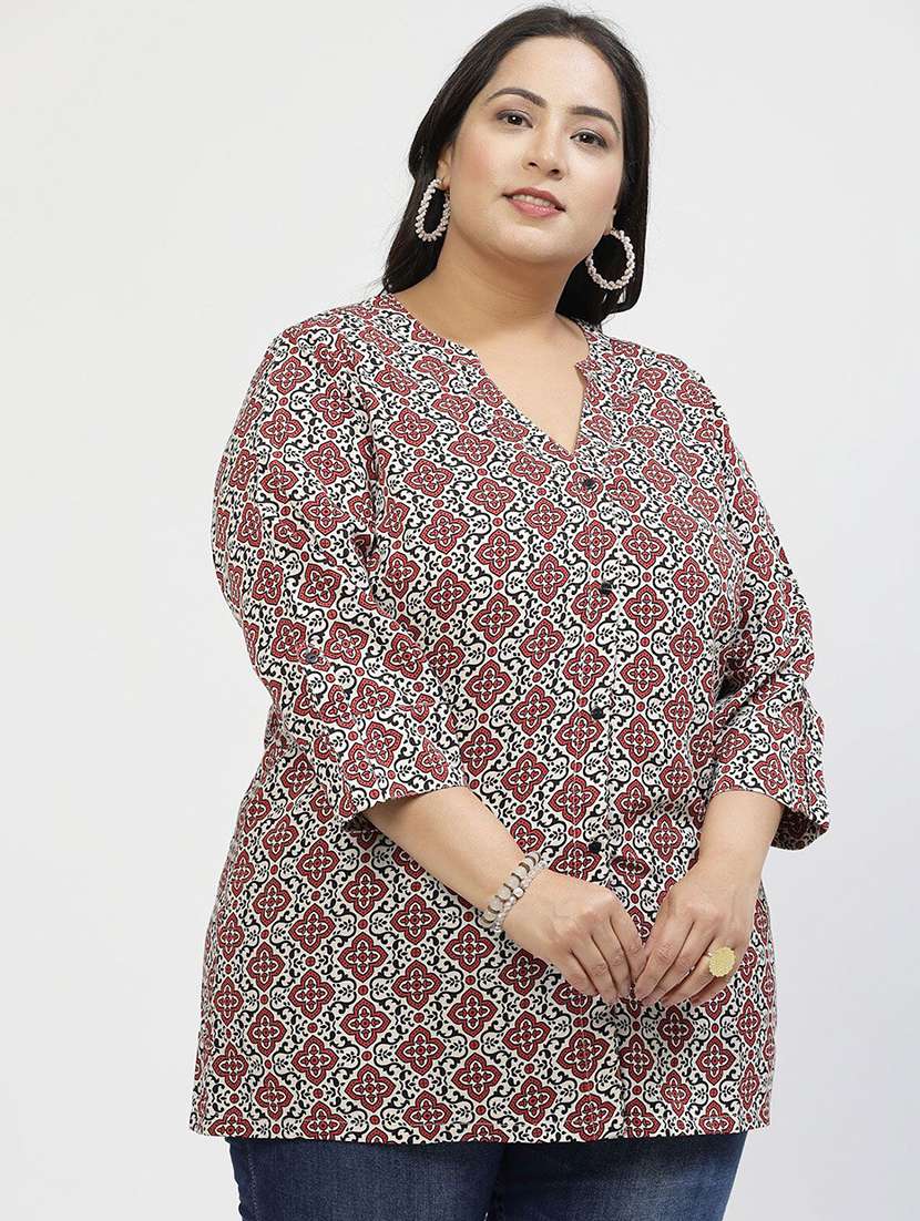 women off white polyester regular top - 21520489 - Standard Image - 1