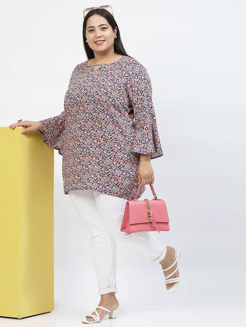 women navy blue polyester regular top - 21520498 - Standard Image - 4