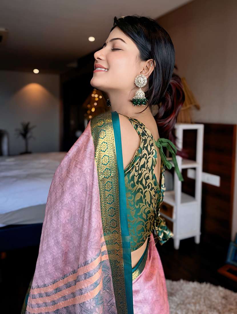 women self design dharmavaram zari bordered saree - 21520562 -  Standard Image - 1