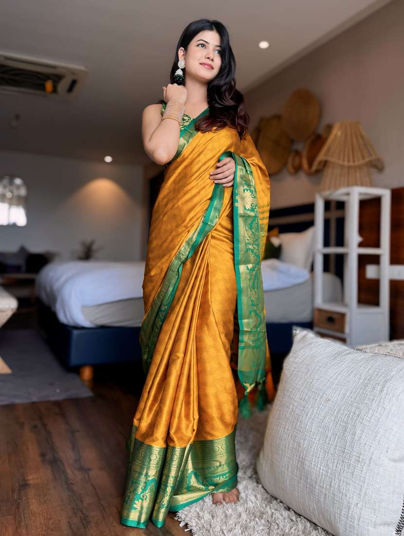 women self design dharmavaram saree - 21520566 -  Standard Image - 1