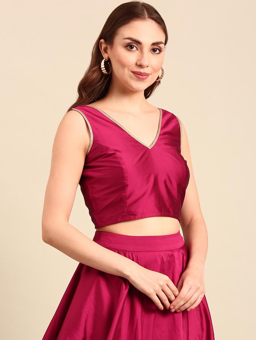women pink solid sleeveless blouse - 21520709 -  Standard Image - 1