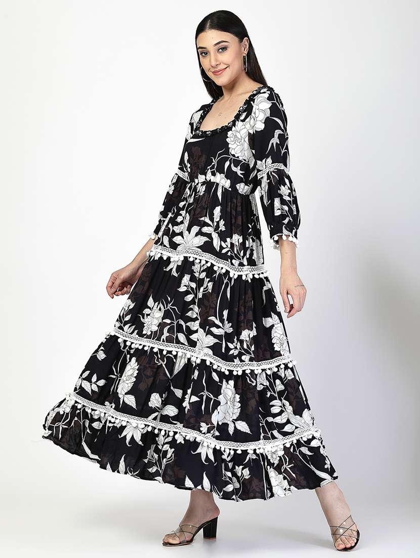 women floral printed tiered maxi dress - 21520722 -  Standard Image - 1
