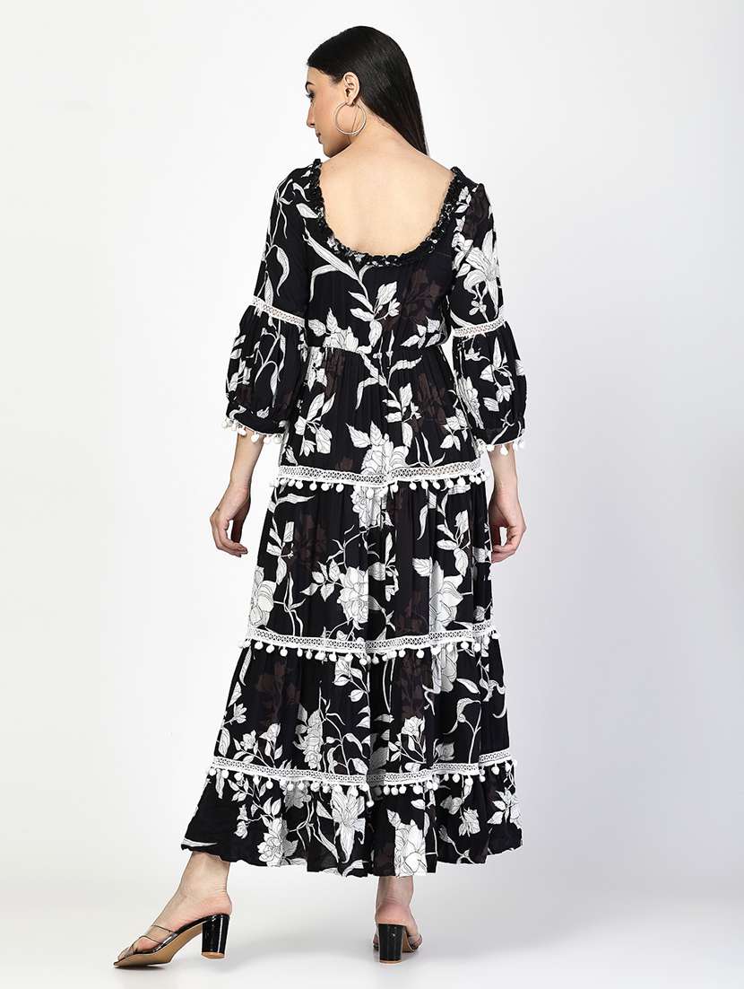 women floral printed tiered maxi dress - 21520722 -  Standard Image - 4