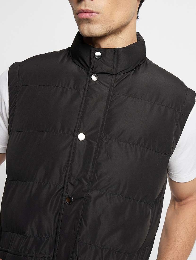 men black polyester bomber jacket - 21520987 -  Standard Image - 4