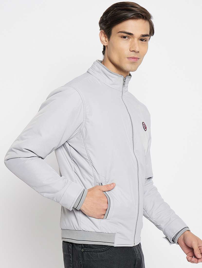 men long sleeve solid bomber jacket - 21520996 -  Standard Image - 1