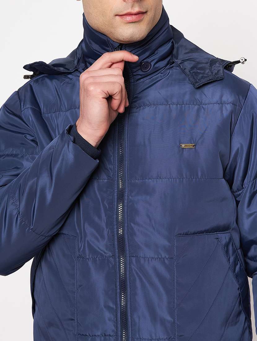 men blue polyester bomber jacket - 21521001 -  Standard Image - 4