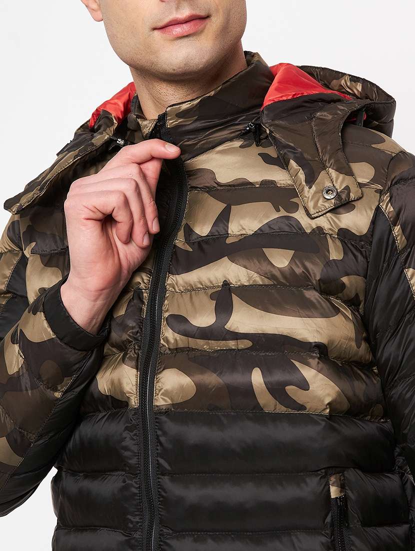 men black camouflage quilted jacket - 21521004 -  Standard Image - 4