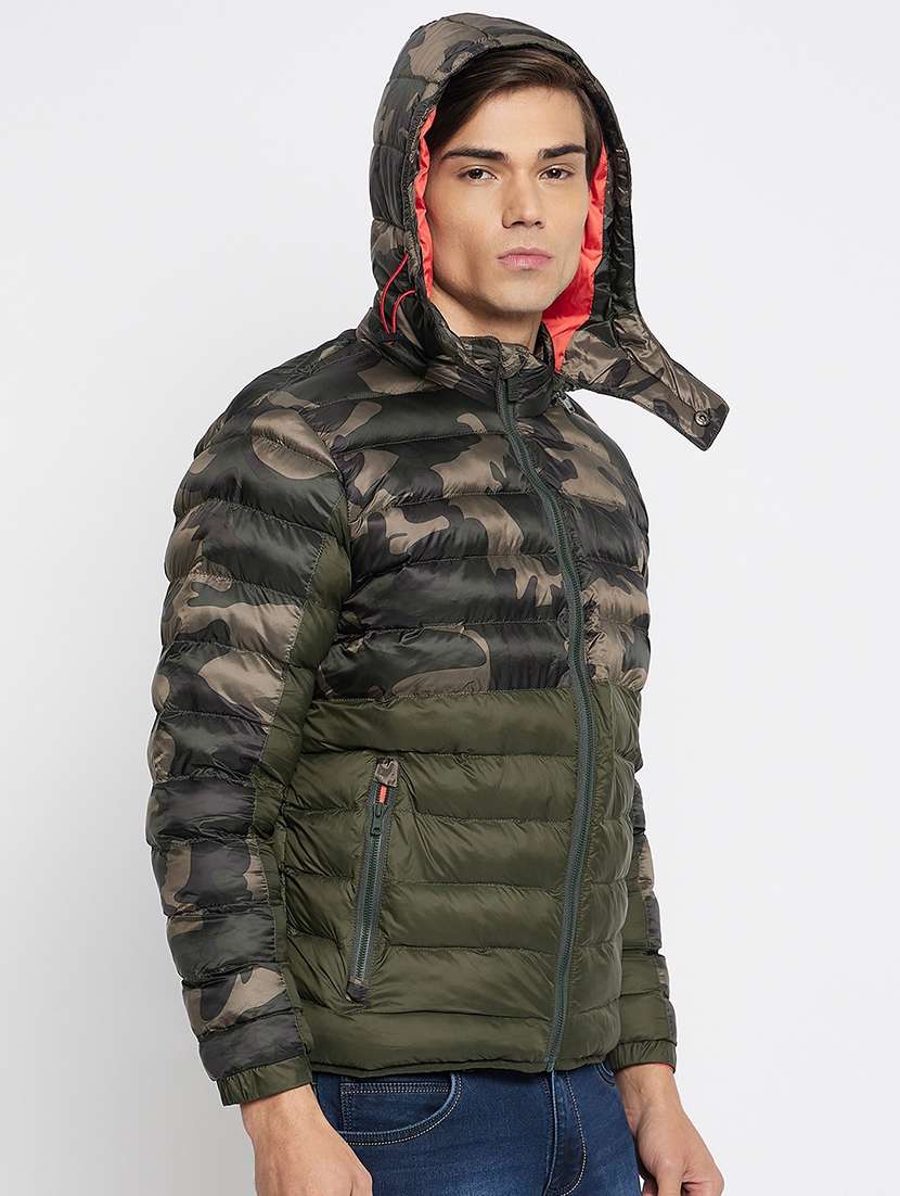 men camouflage long sleeves quilted jacket - 21521005 -  Standard Image - 1