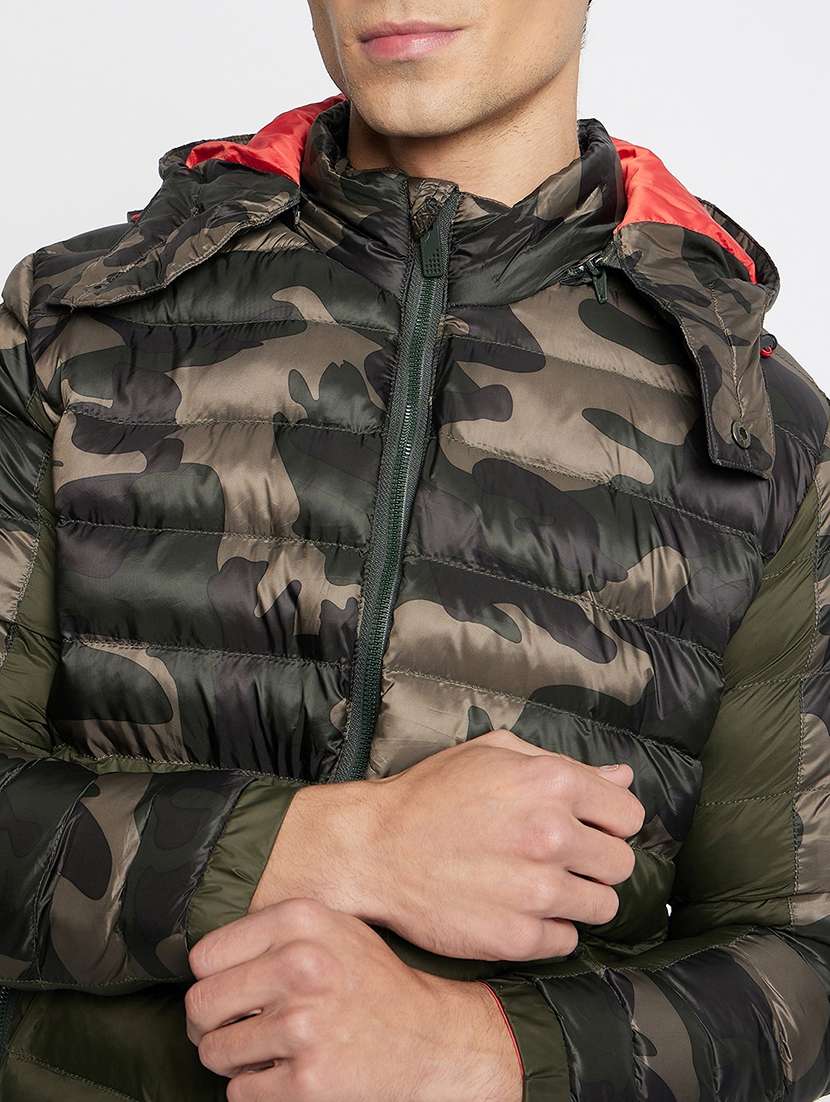 men camouflage long sleeves quilted jacket - 21521005 -  Standard Image - 4