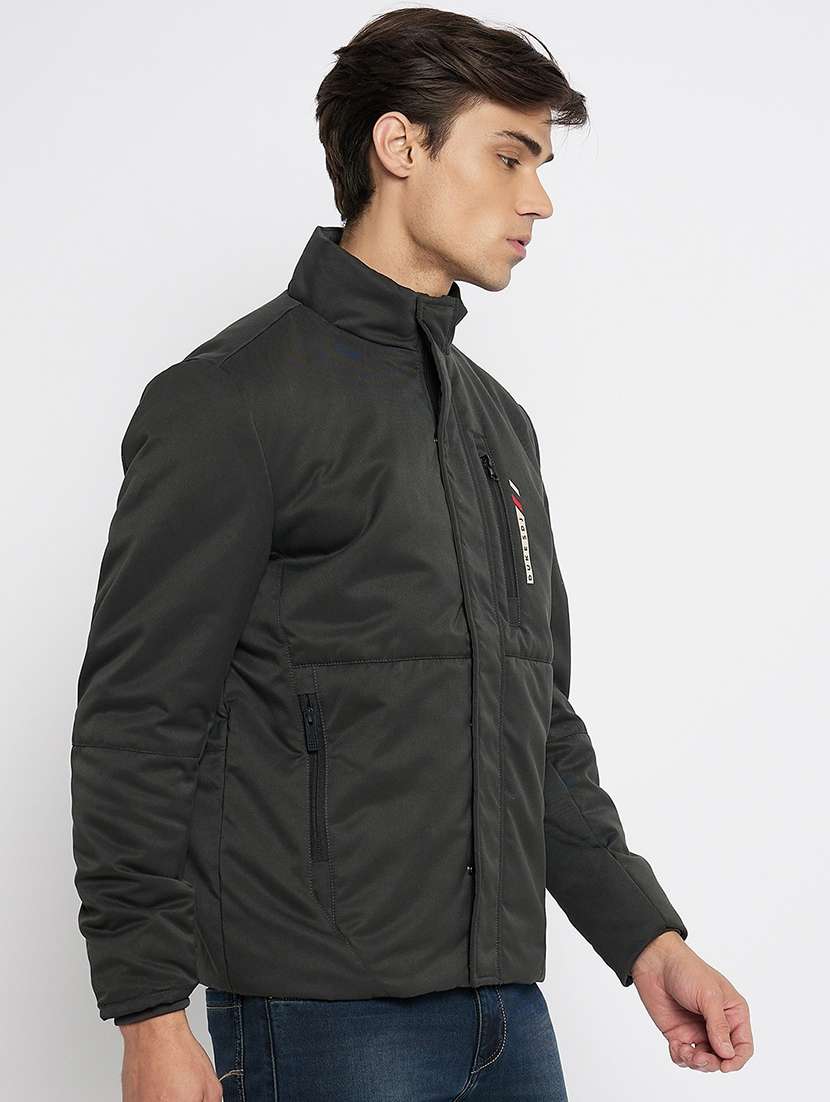 men long sleeve solid bomber jacket - 21521018 -  Standard Image - 1