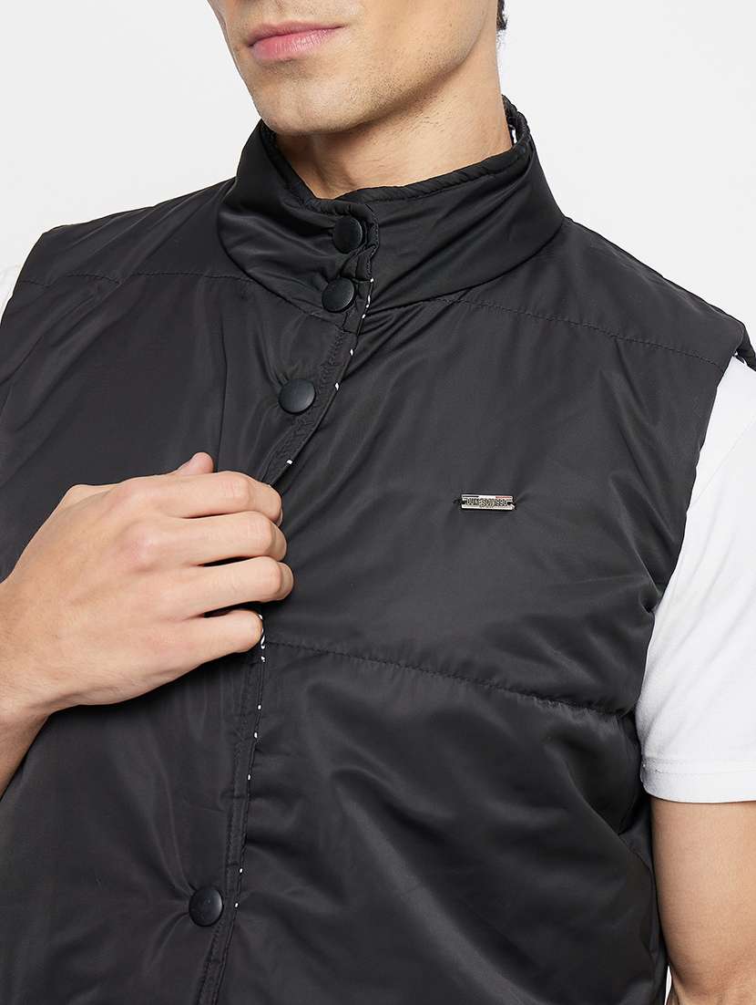 mens solid sleeveless reversible bomber jacket - 21521031 -  Standard Image - 4