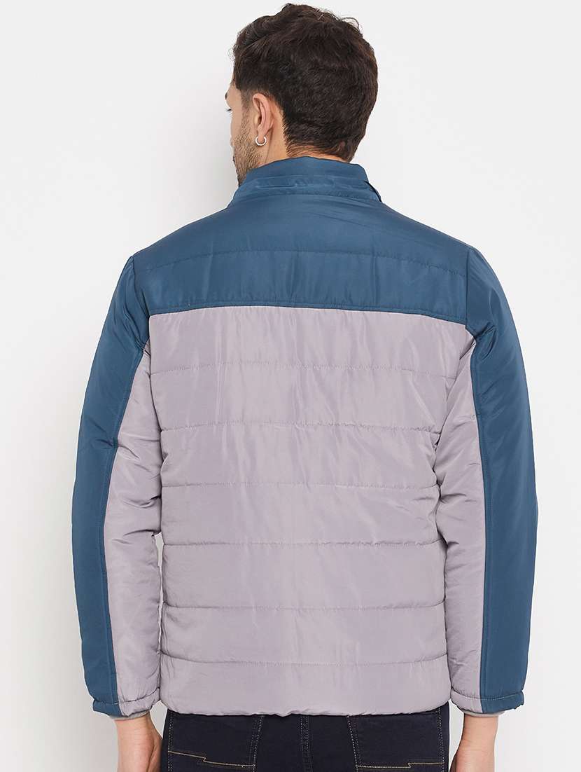 men long sleeve color block quilted jacket - 21521039 -  Standard Image - 4