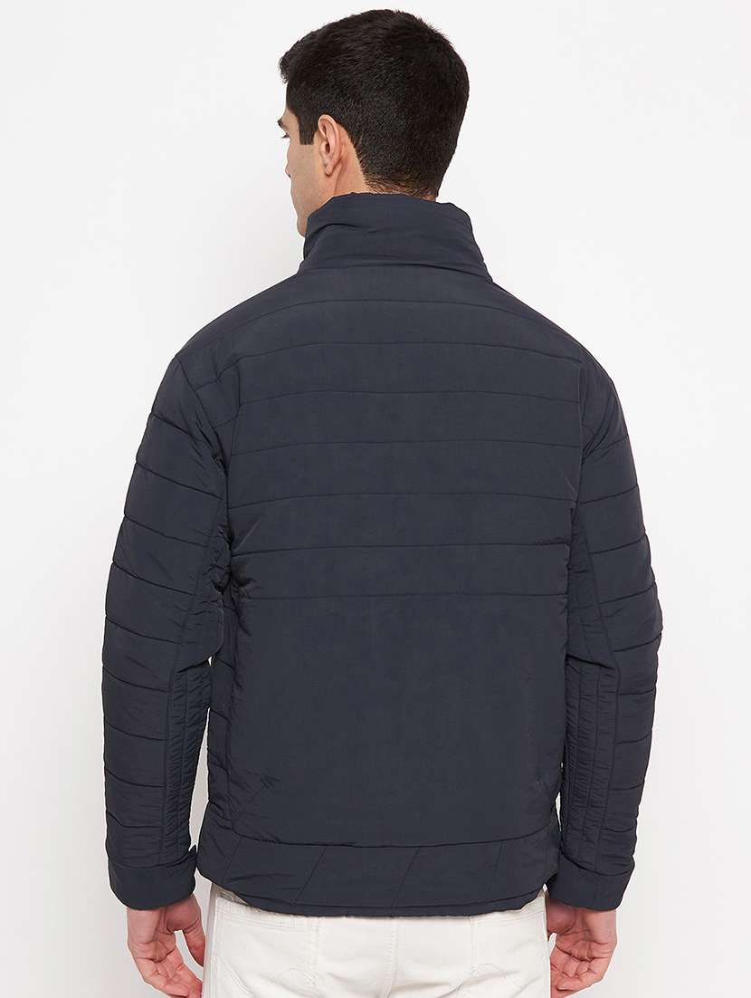 men long sleeve solid quilted jacket - 21521047 -  Standard Image - 1