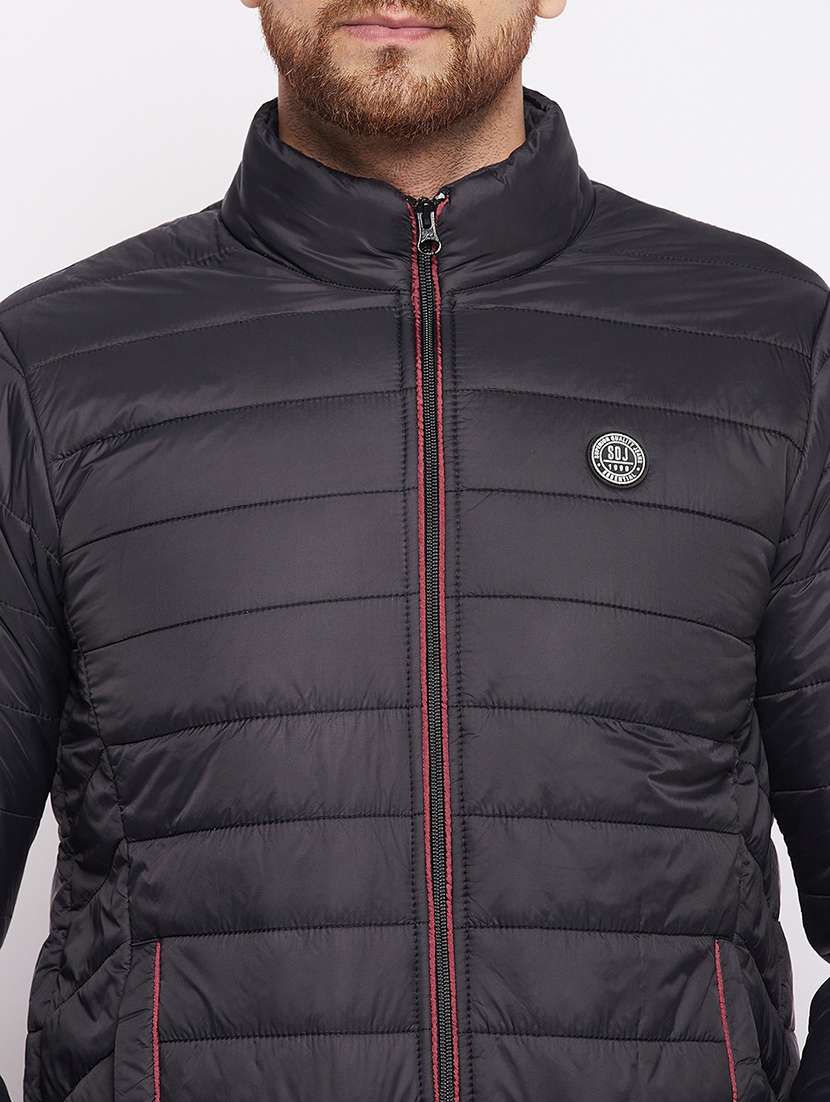 men long sleeve solid quilted jacket - 21521055 -  Standard Image - 4