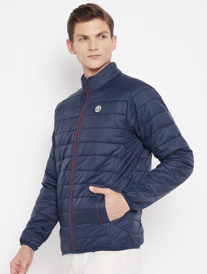 men long sleeve solid quilted jacket - 21521056 -  Standard Image - 1