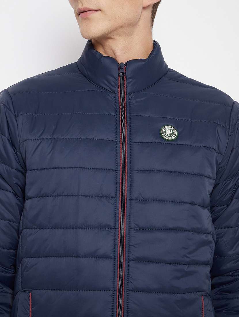 men long sleeve solid quilted jacket - 21521056 -  Standard Image - 4