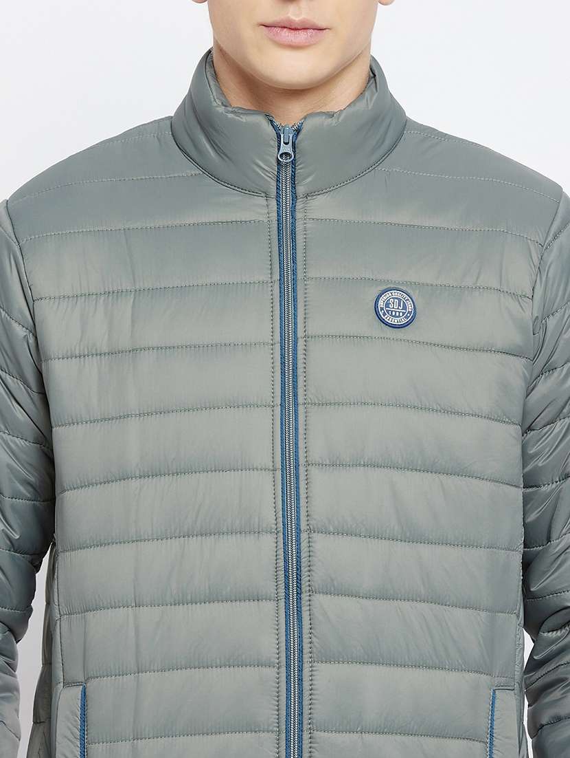 men long sleeve solid quilted jacket - 21521057 - Standard Image - 4