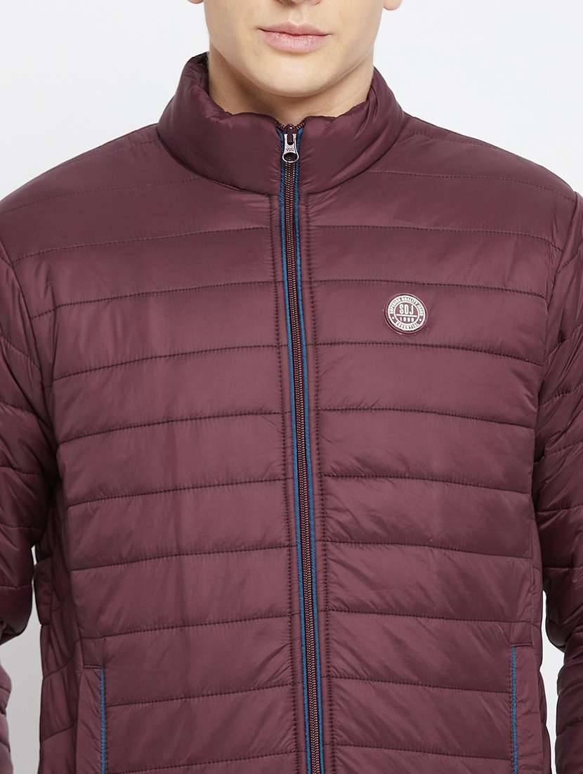 men solid long sleeve quilted jacket - 21521059 -  Standard Image - 4