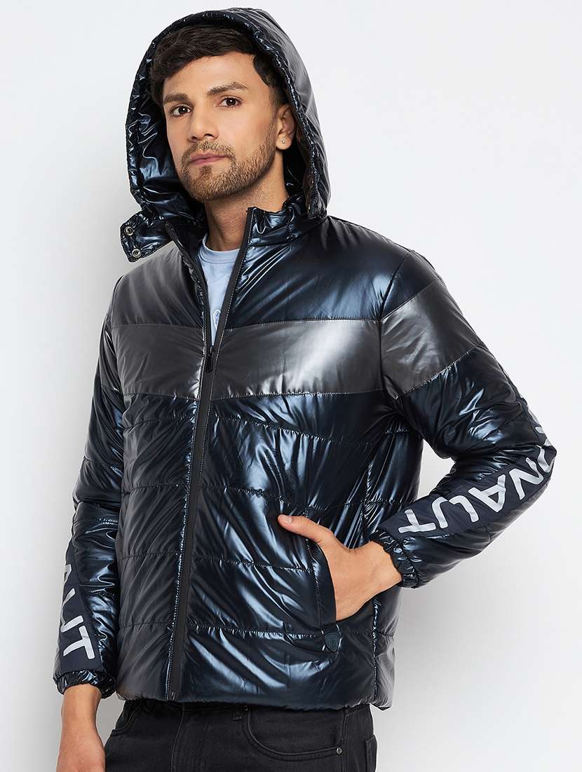 men long sleeve solid quilted jacket - 21521062 -  Standard Image - 1