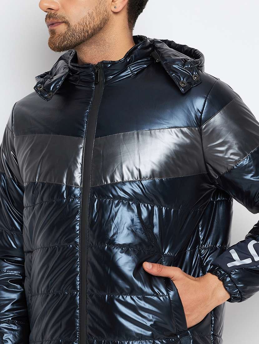 men long sleeve solid quilted jacket - 21521062 -  Standard Image - 4