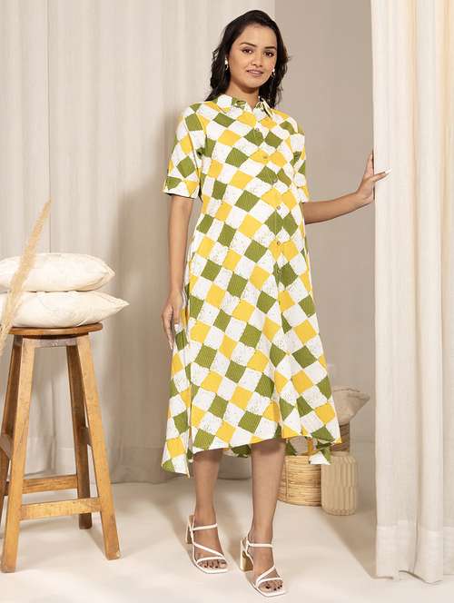 women multi colored cotton maternity wear dress